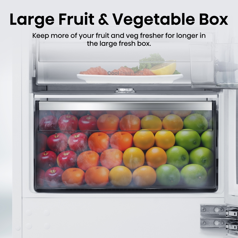 Hisense RB5B280SSWC No Frost Integrated Fridge Freezer, Fixed Hinge, 70/30, White, E Rated