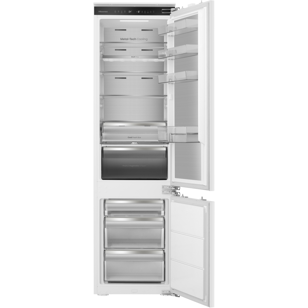 Hisense RB5B280SSWC No Frost Integrated Fridge Freezer, Fixed Hinge, 70/30, White, E Rated