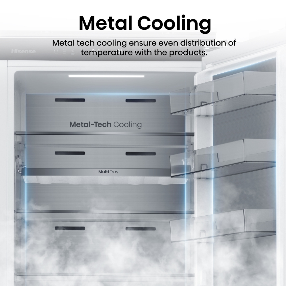 Hisense RB5B280SSWC No Frost Integrated Fridge Freezer, Fixed Hinge, 70/30, White, E Rated