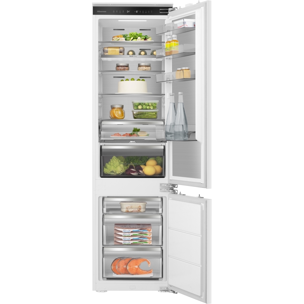 Hisense RB5B280SSWC No Frost Integrated Fridge Freezer, Fixed Hinge, 70/30, White, E Rated