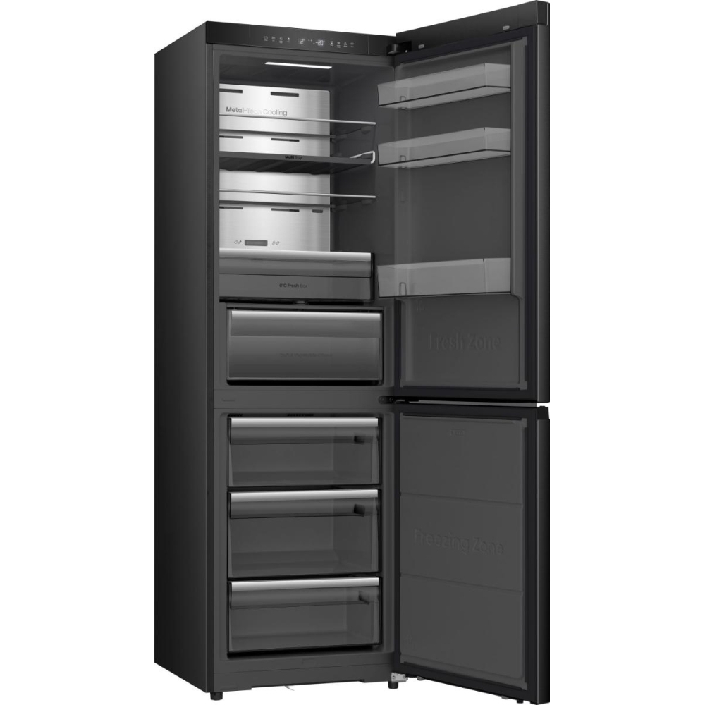 Hisense RB5K330GSFC KitchenFit Eclipse Total No Frost Wi-Fi Connected Fridge Freezer, Black Stainless, 60/40, C Rated
