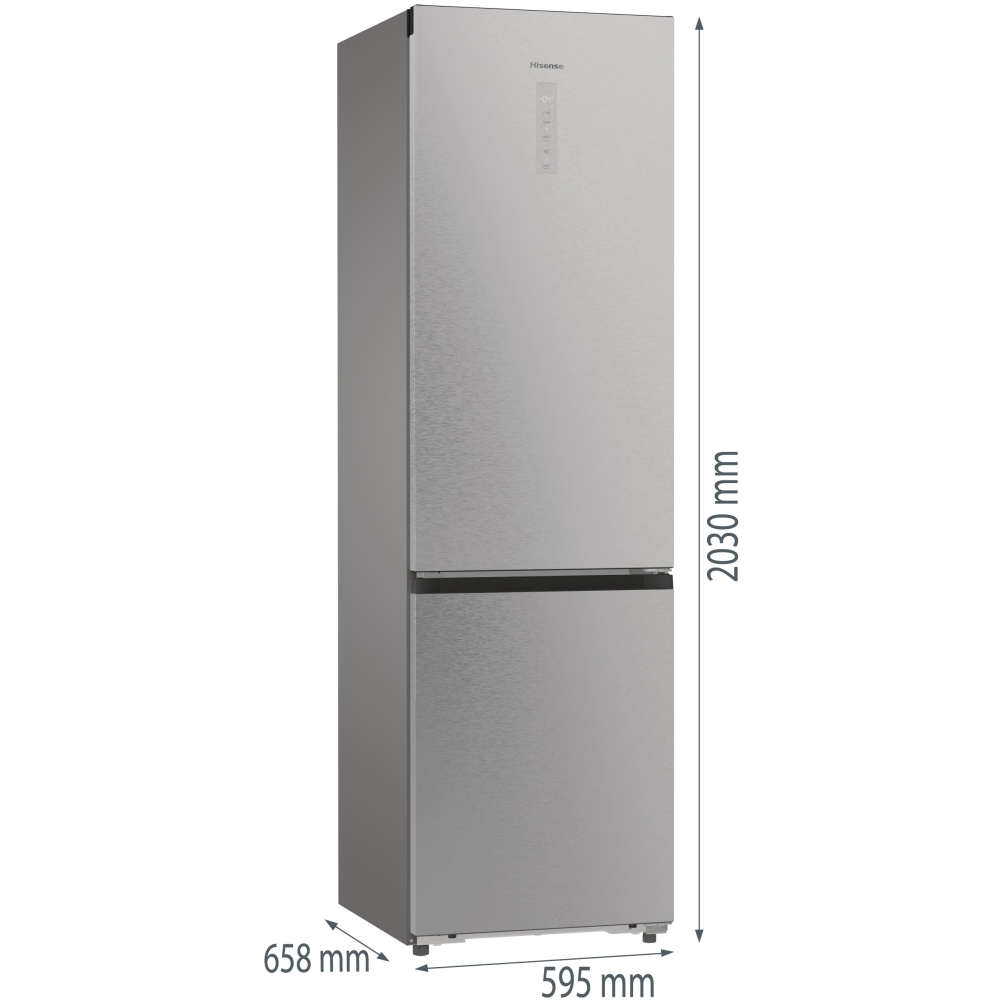 Hisense RB5P410SACCUK No Frost Fridge Freezer, 70/30, Silver, C Rated