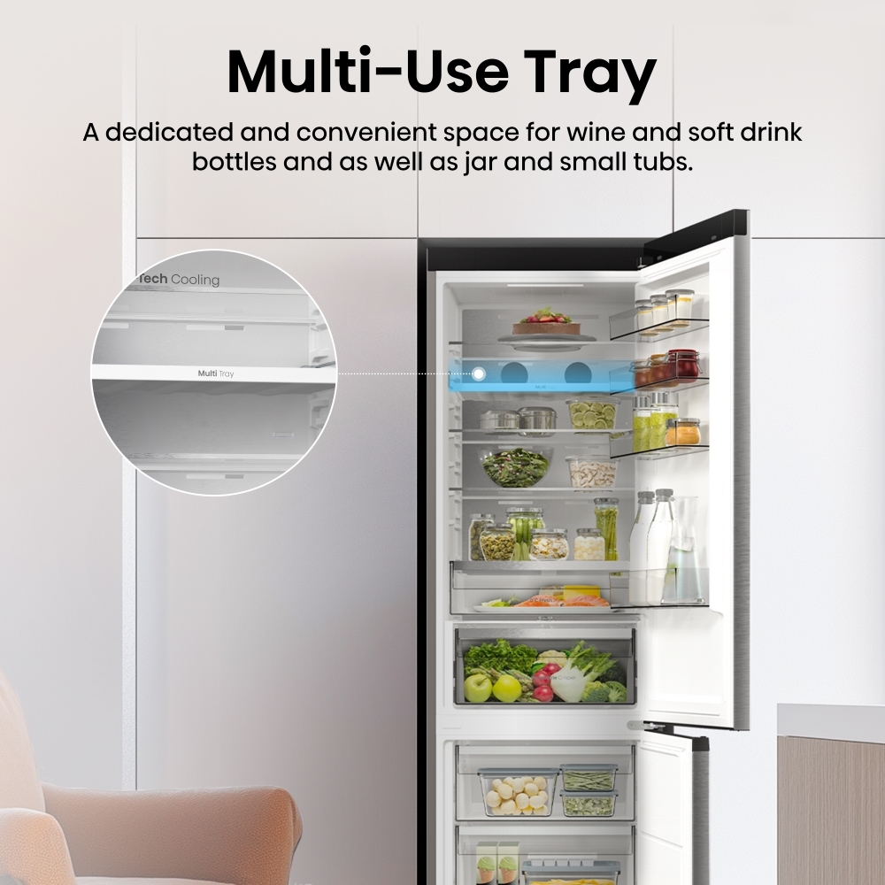 Hisense RB5P410SACCUK No Frost Fridge Freezer, 70/30, Silver, C Rated