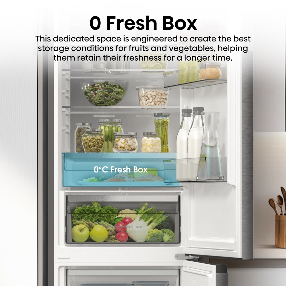 Hisense RB5P410SACCUK No Frost Fridge Freezer, 70/30, Silver, C Rated