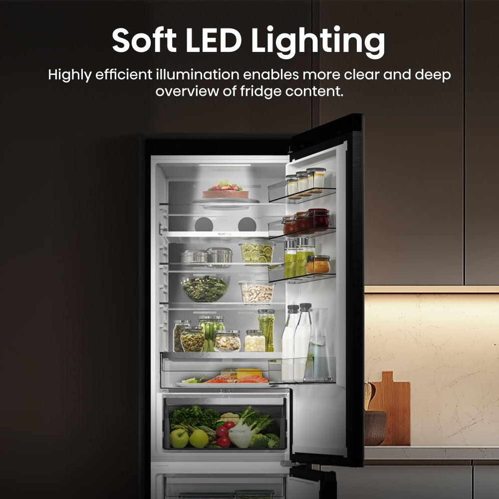 Hisense RB5P410SAFCUK Total No Frost Fridge Freezer, 70/30, Black, C Rated