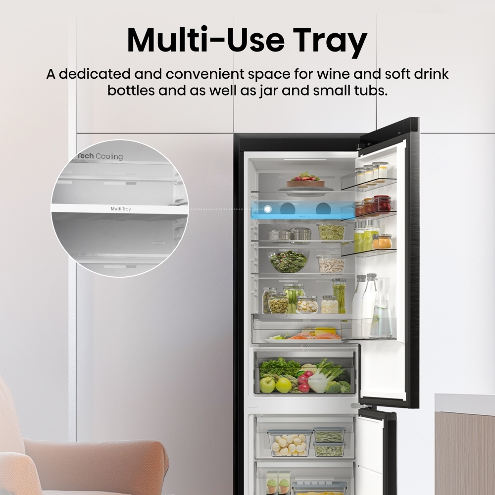 Hisense RB5P410SAFCUK Total No Frost Fridge Freezer, 70/30, Black, C Rated