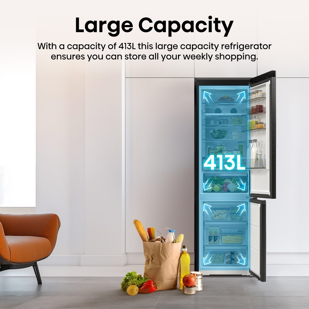 Hisense RB5P410SAFCUK Total No Frost Fridge Freezer, 70/30, Black, C Rated