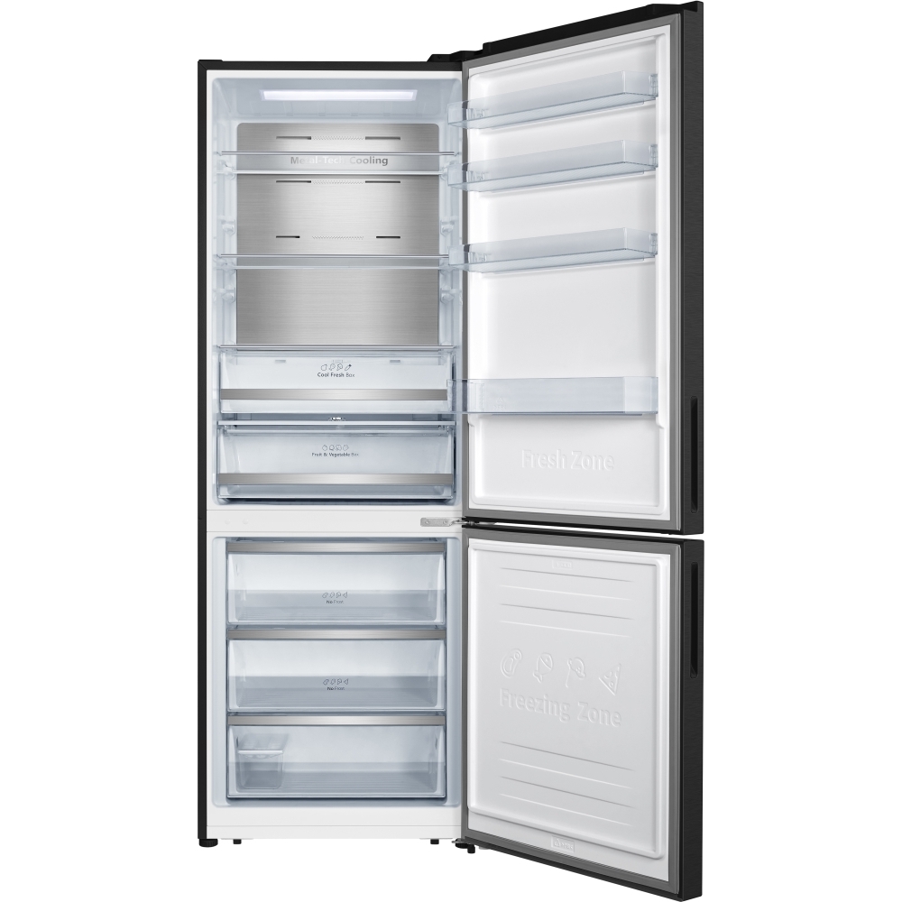 Hisense RB645N4BFE Total No Frost Fridge Freezer, 60/40, Black, E Rated