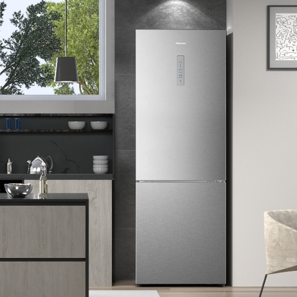 Hisense RB645N4BIE Hi3 Total No Frost Fridge Freezer, 60/40, Stainless Steel, E Rated