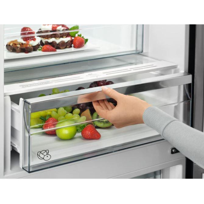 Buy AEG RCB736E5MX Frost Free Fridge Freezer Grey Sides and Stainless Steel Door with