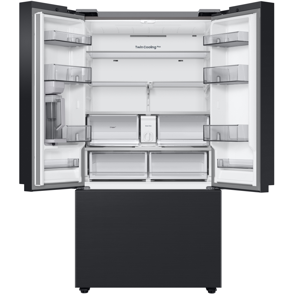 Samsung RF24BB620EB1EU Bespoke French Style Fridge Freezer with Autofill Water Pitcher - Black, E Rated,  Plumbed