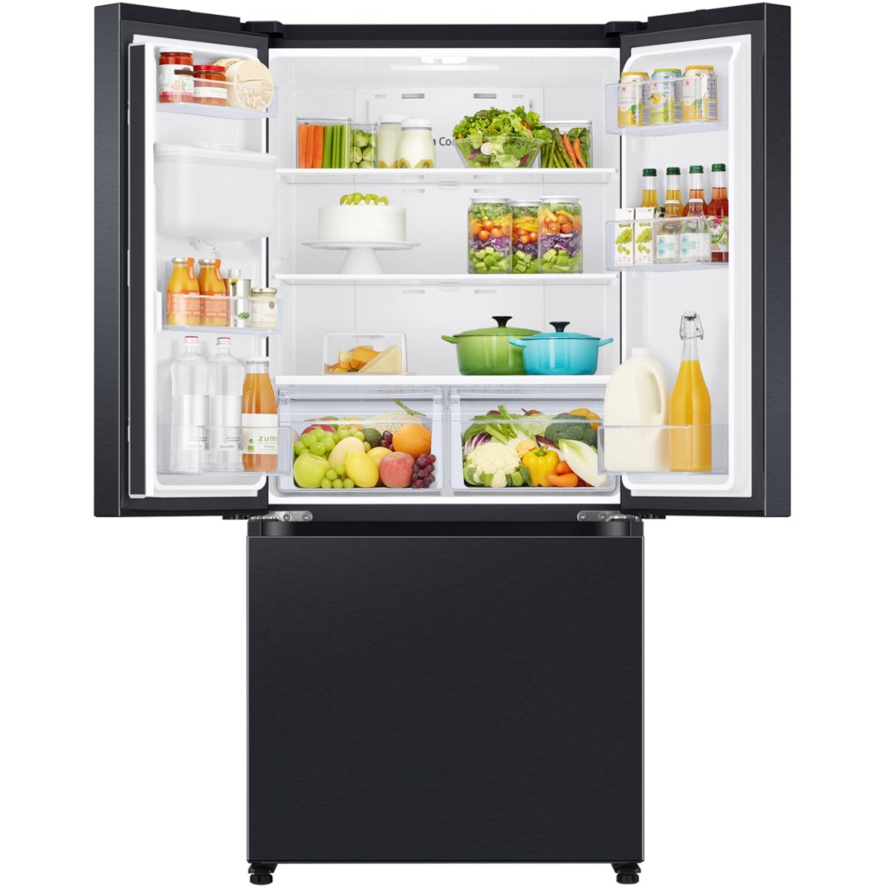 Samsung RF50C532EB1/EU American Fridge Freezer, Black Deep Ocean Inox Finish,  Non-Plumbed, E Rated