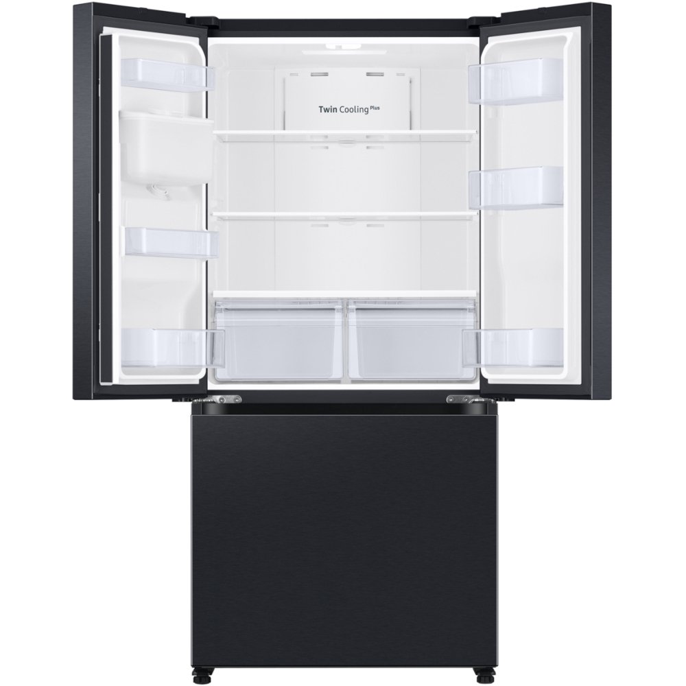 Samsung RF50C532EB1/EU American Fridge Freezer, Black Deep Ocean Inox Finish,  Non-Plumbed, E Rated