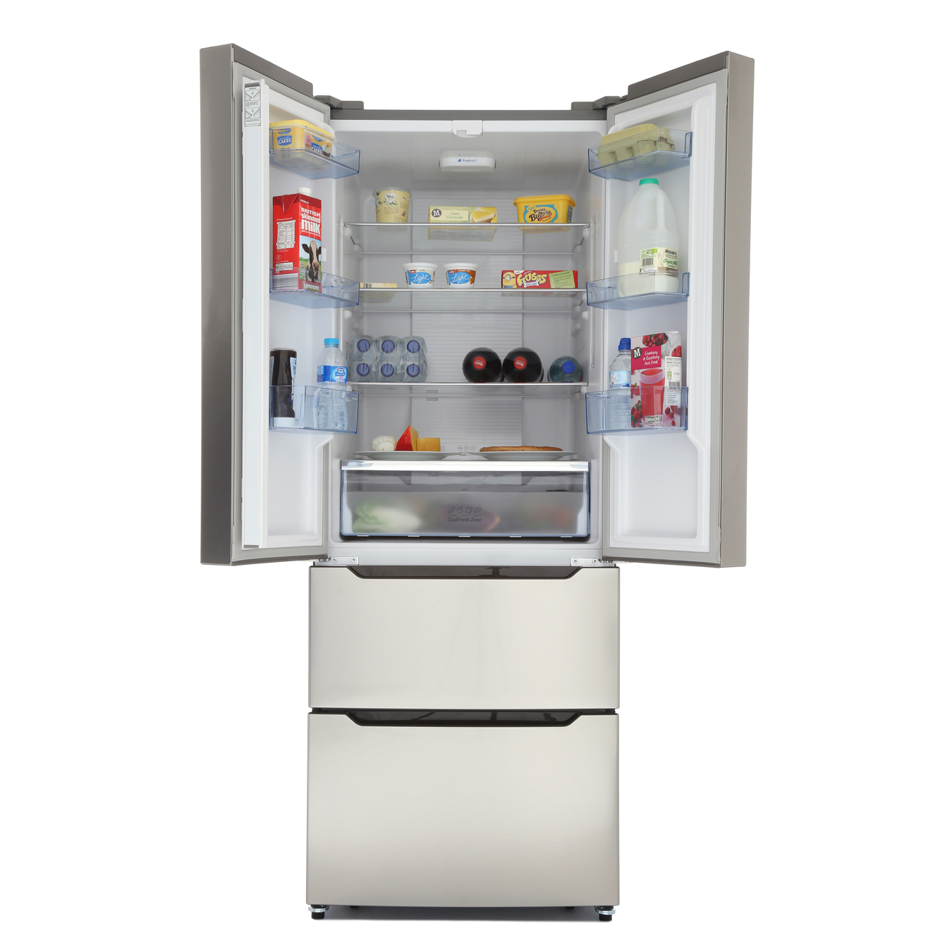 Buy Hisense RF528N4AC1 American Fridge Freezer Grey/Steel Marks