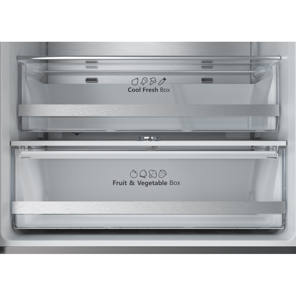 Hisense RF632N4AIE1 American Fridge Freezer, Stainless Steel, E Rated,  Non-Plumbed