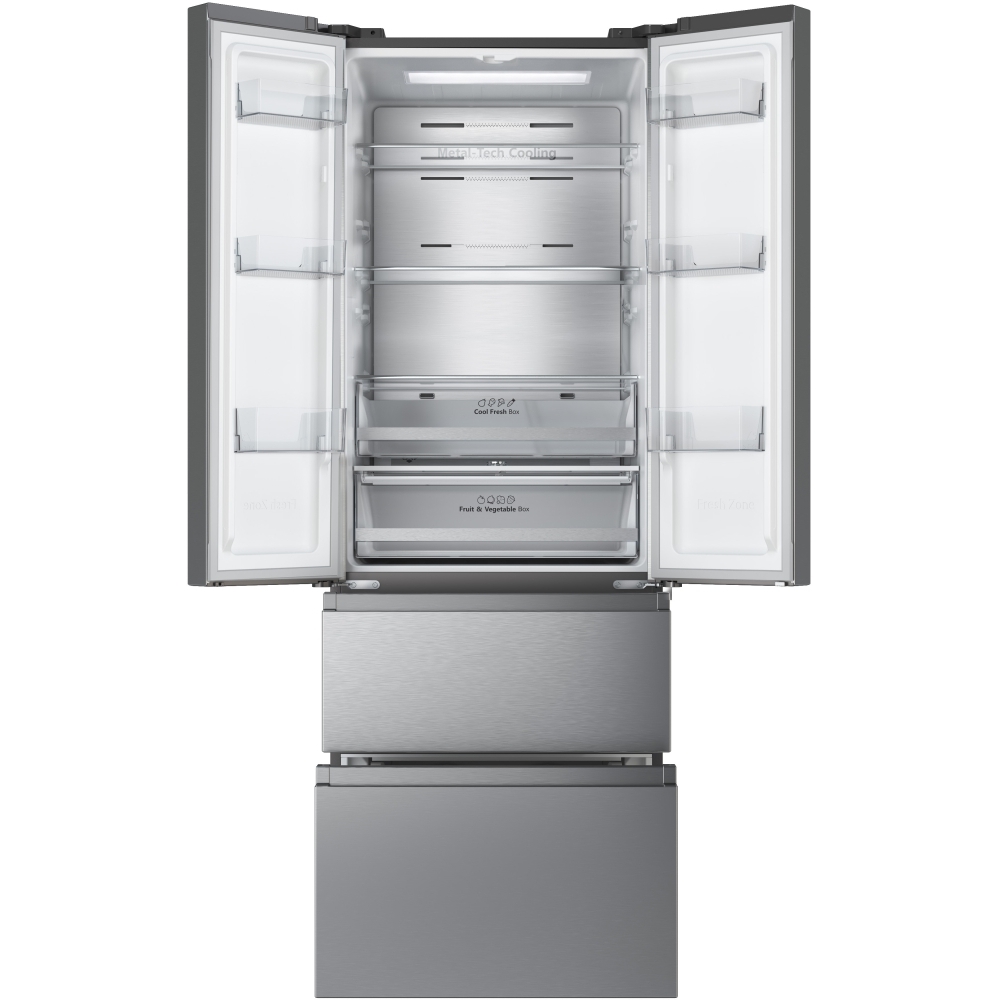 Hisense RF632N4AIE1 American Fridge Freezer, Stainless Steel, E Rated,  Non-Plumbed