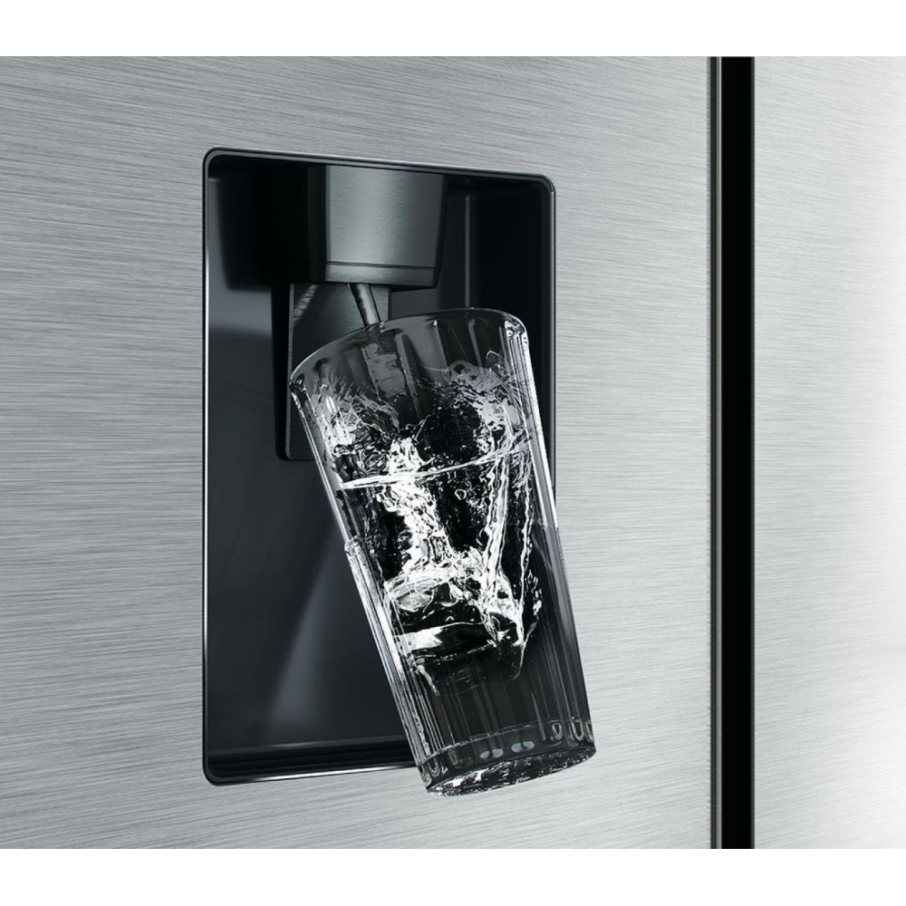 Hisense RF632N4WFE American Fridge Freezer, Black, E Rated,  Non-Plumbed