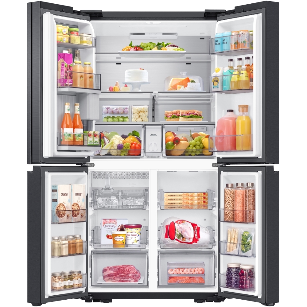 Samsung RF65DG960EB1 Series 9 American Fridge Freezer with Beverage Center, Black,  Plumbed, E Rated