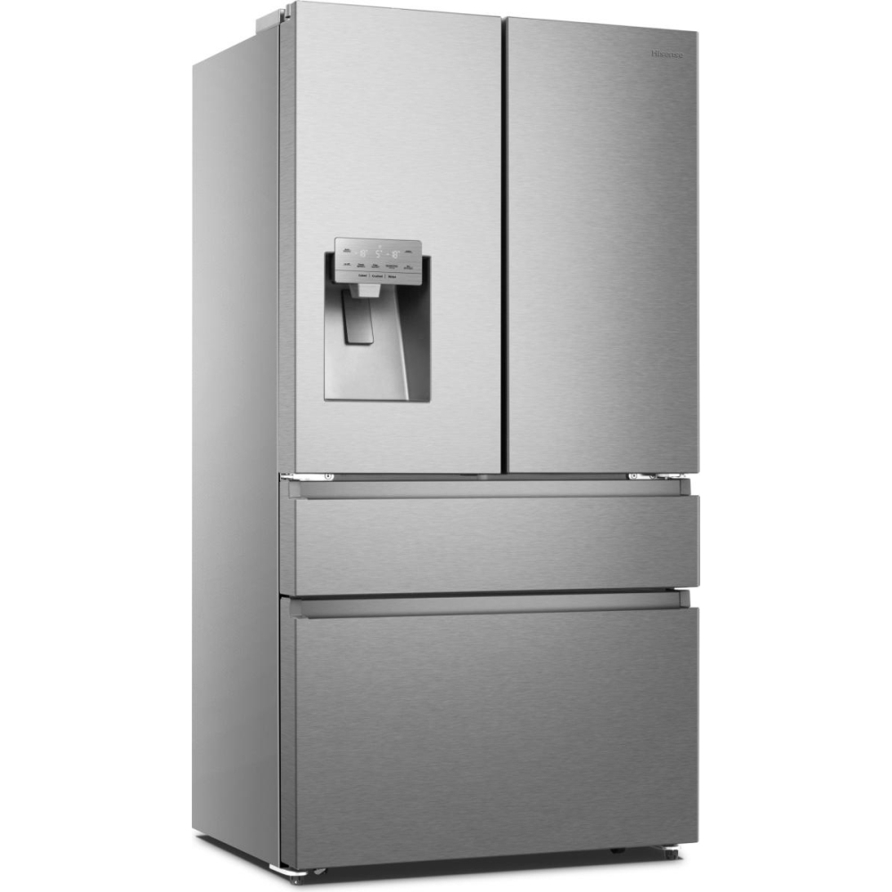 Hisense RF728N4SASE American Fridge Freezer, Stainless Steel, E Rated,  Non-Plumbed