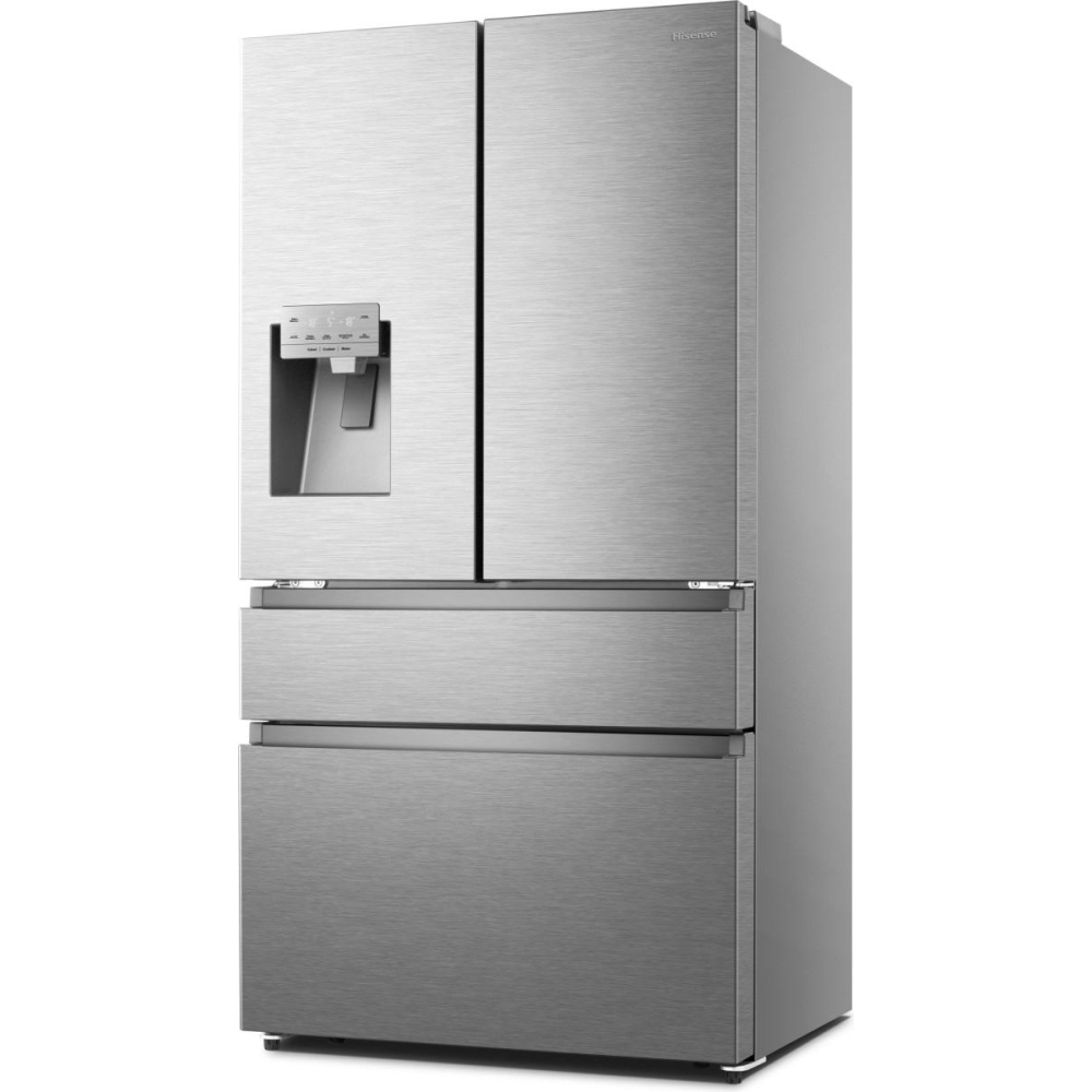 Hisense RF728N4SASE American Fridge Freezer, Stainless Steel, E Rated,  Non-Plumbed