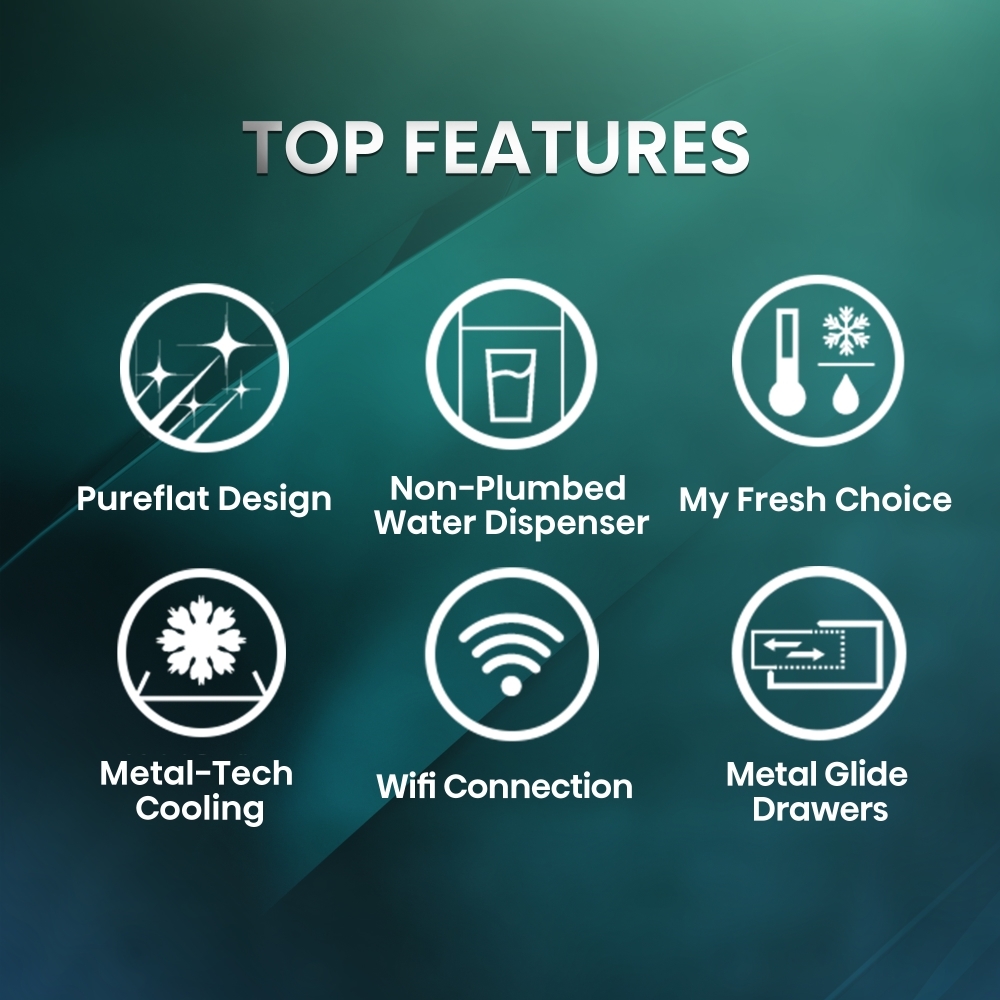 Hisense RF749N4SWFE American Fridge Freezer, Black, E Rated,  Non-Plumbed