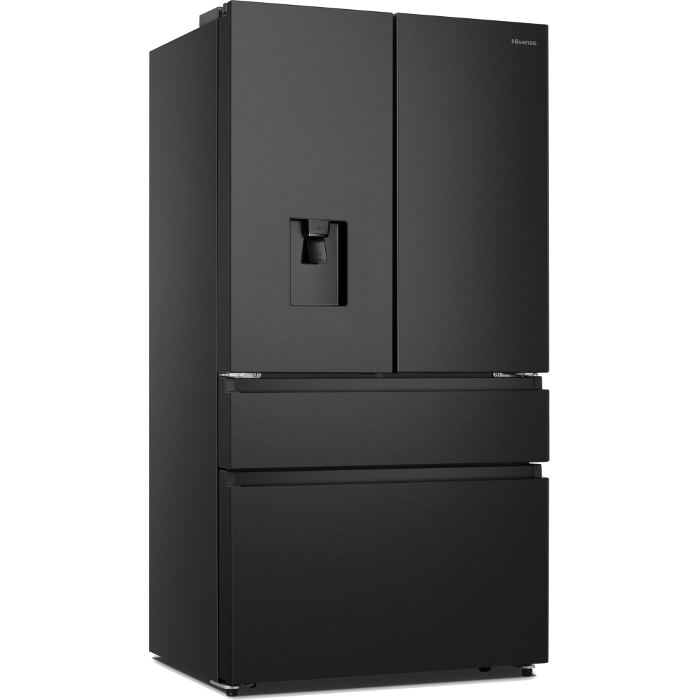 Hisense RF749N4SWFE American Fridge Freezer, Black, E Rated Marks Electrical