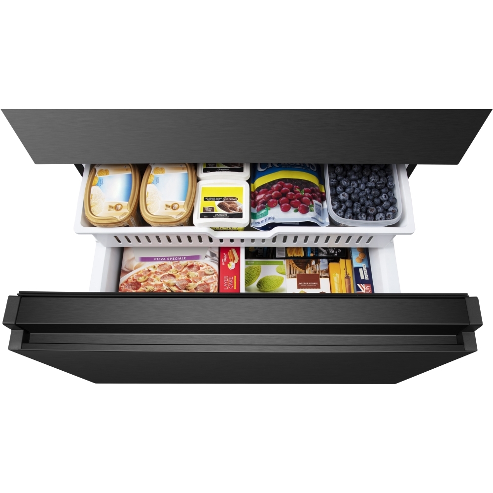 Hisense RF749N4SWFE American Fridge Freezer, Black, E Rated,  Non-Plumbed