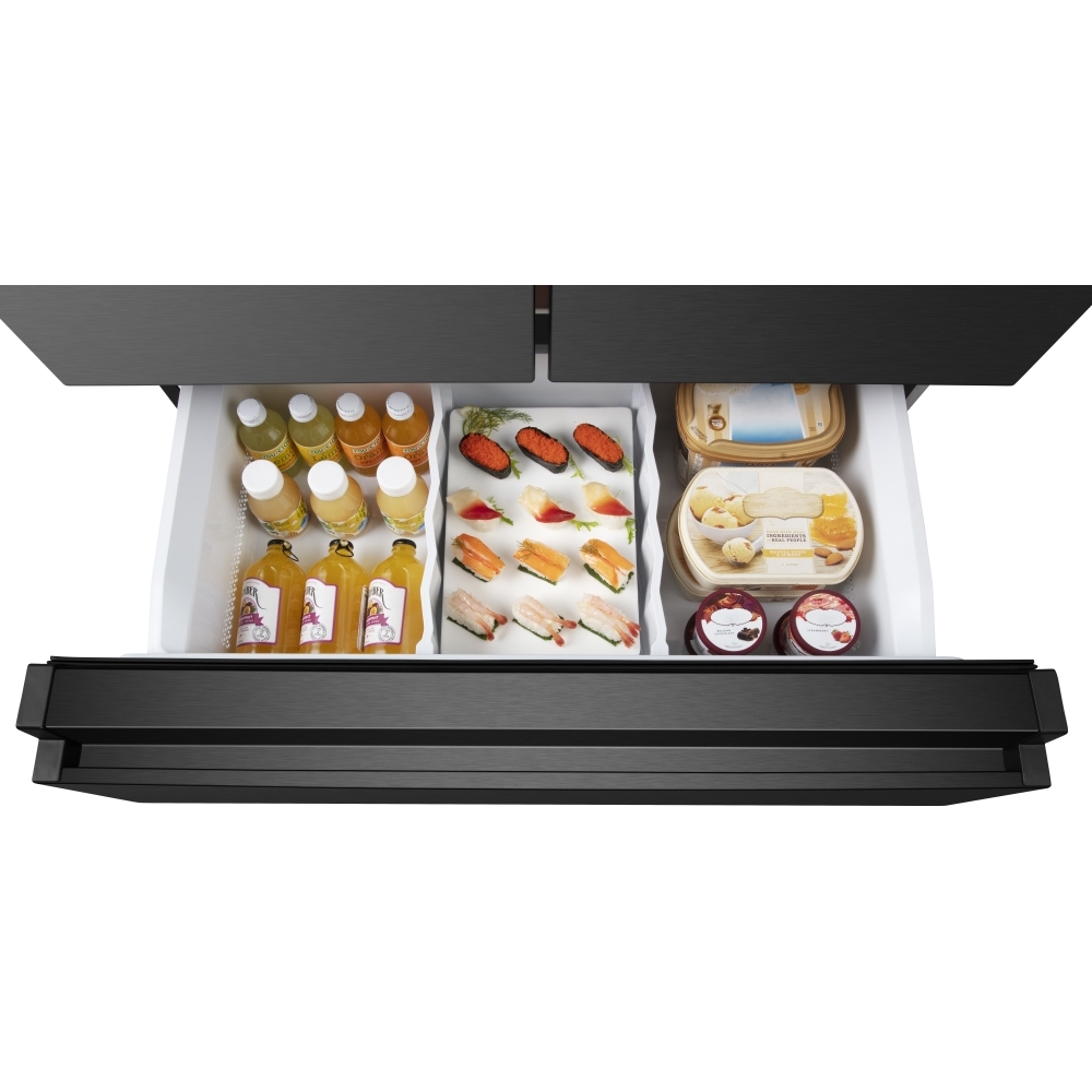 Hisense RF749N4SWFE American Fridge Freezer, Black, E Rated,  Non-Plumbed