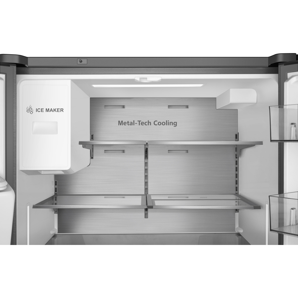 Hisense RF793N4SASE American Fridge Freezer, Stainless Steel, E Rated,  Plumbed