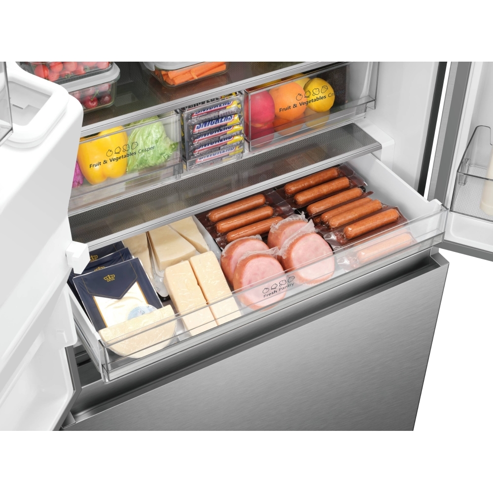 Hisense RF793N4SASE American Fridge Freezer, Stainless Steel, E Rated,  Plumbed