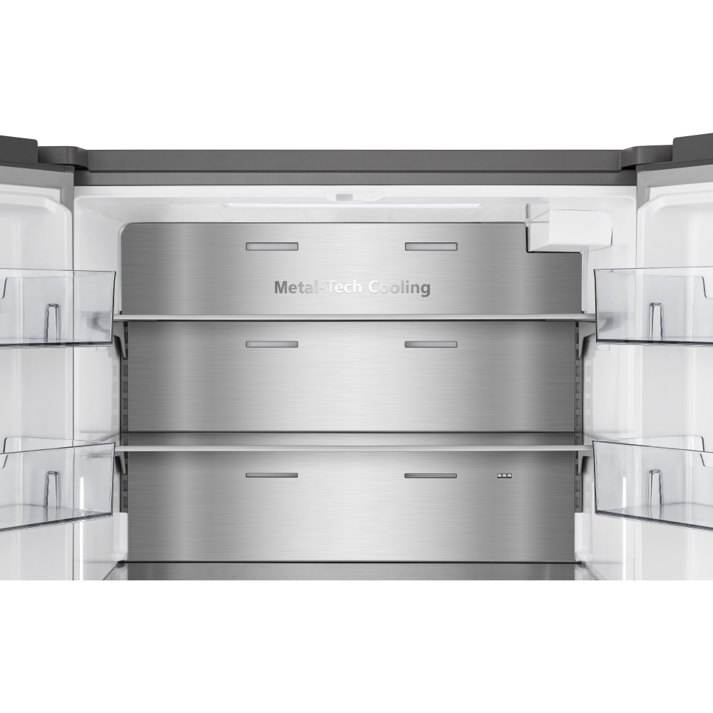 Hisense RF815N4SESE American Fridge Freezer,  Plumbed, Stainless Steel, E Rated