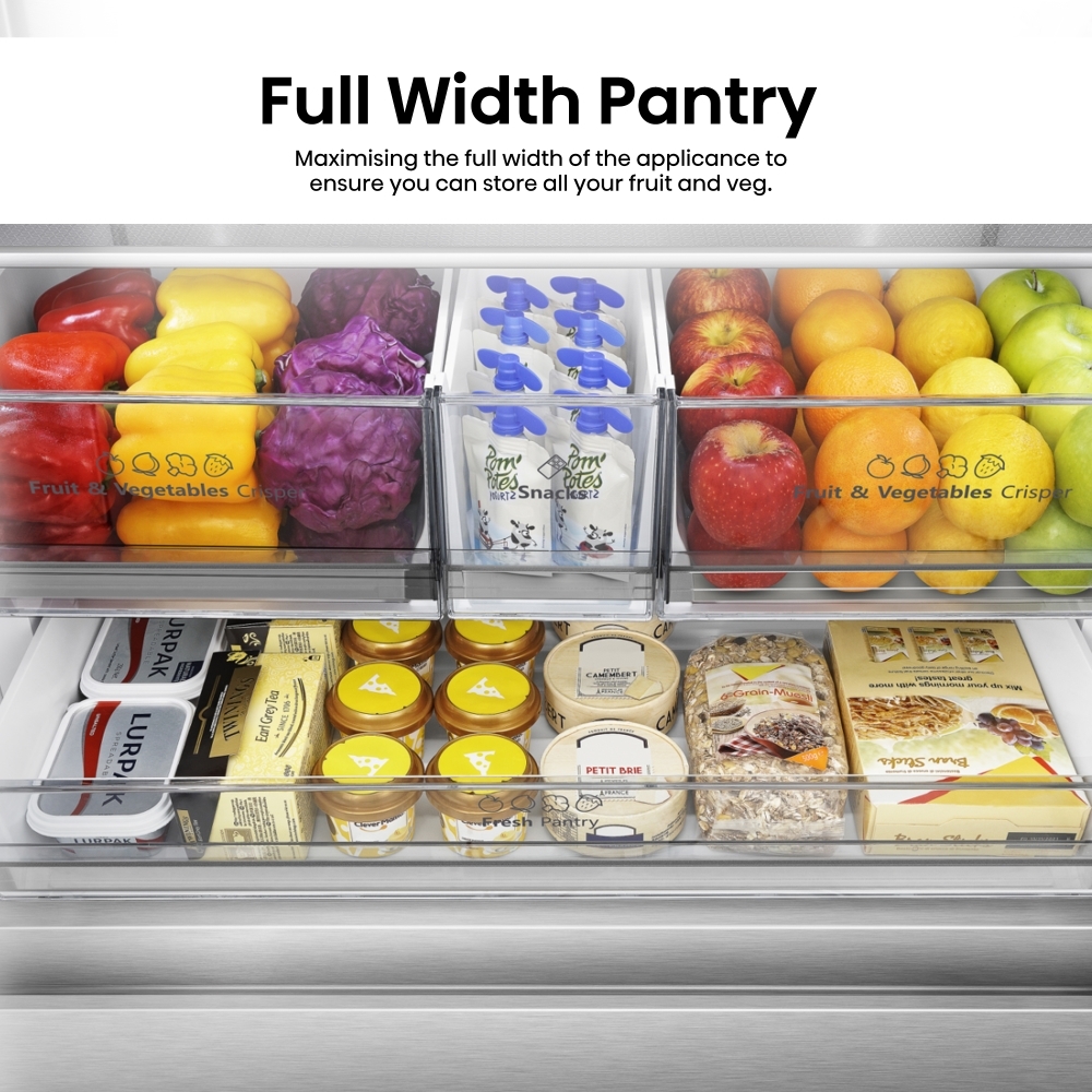 Hisense RF815N4SESE American Fridge Freezer,  Plumbed, Stainless Steel, E Rated