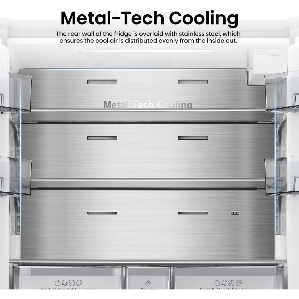 Hisense RF815N4SESE American Fridge Freezer,  Plumbed, Stainless Steel, E Rated