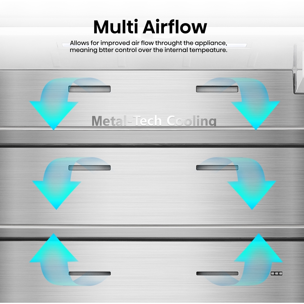 Hisense RF815N4SESE American Fridge Freezer,  Plumbed, Stainless Steel, E Rated
