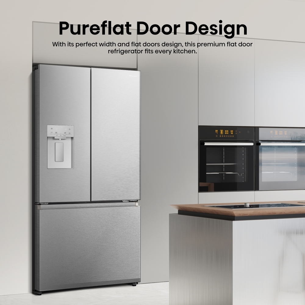 Hisense RF815N4SESE American Fridge Freezer,  Plumbed, Stainless Steel, E Rated