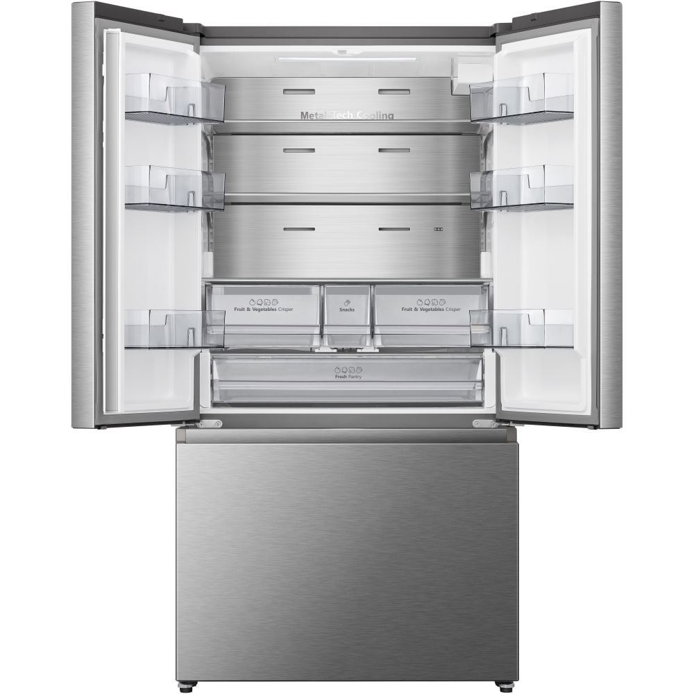 Hisense RF815N4SESE American Fridge Freezer, Stainless Steel, E Rated,  Plumbed