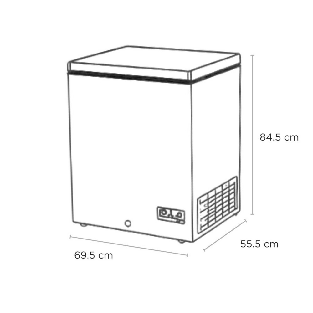 Sensis RFCHT01F137EW Static 137l Chest Freezer, White, E Rated