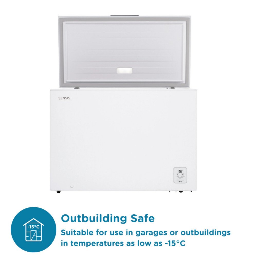 Sensis RFCHT01F300EW Static Chest Freezer, White, E Rated