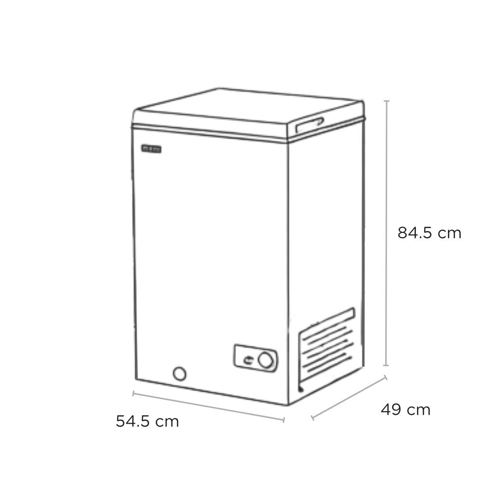 Sensis RFCHT01F97EW Static 97l Chest Freezer, White, E Rated