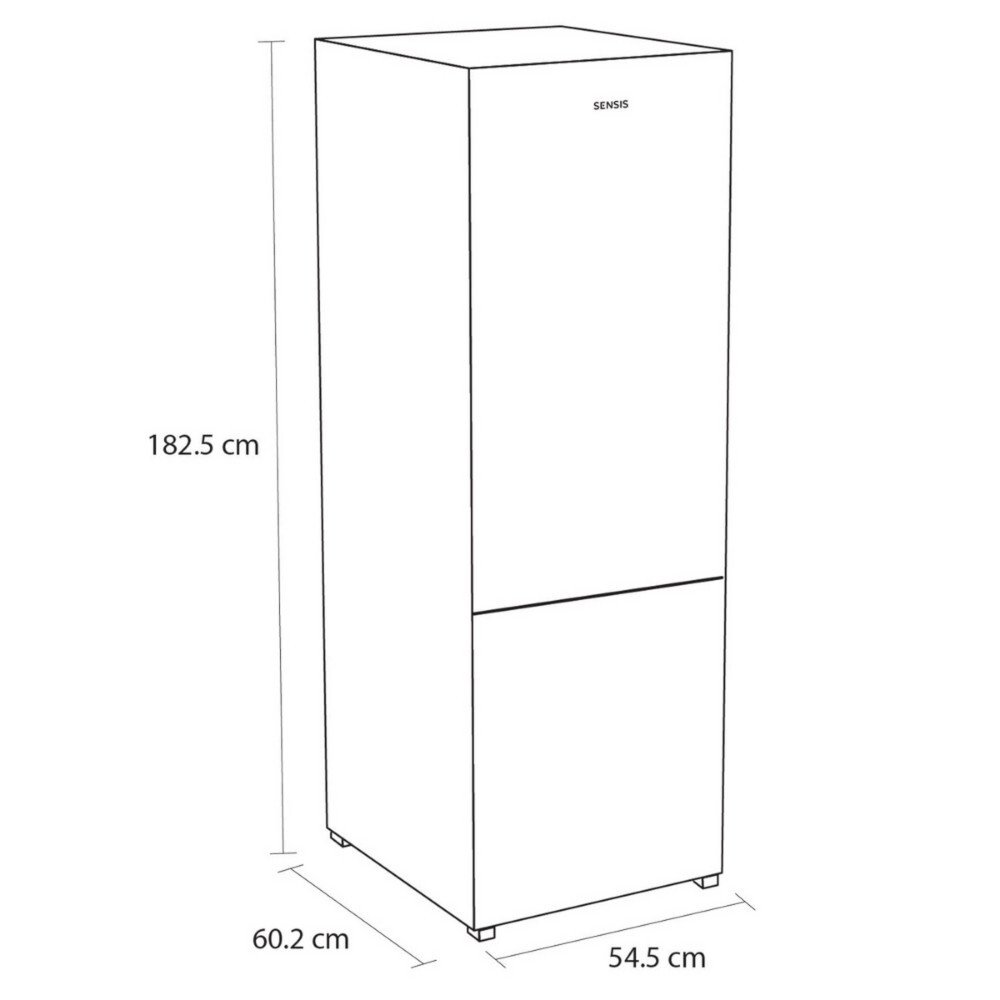 Sensis RFCMF0154ES Total No Frost Fridge Freezer, 60/40, Silver, E Rated