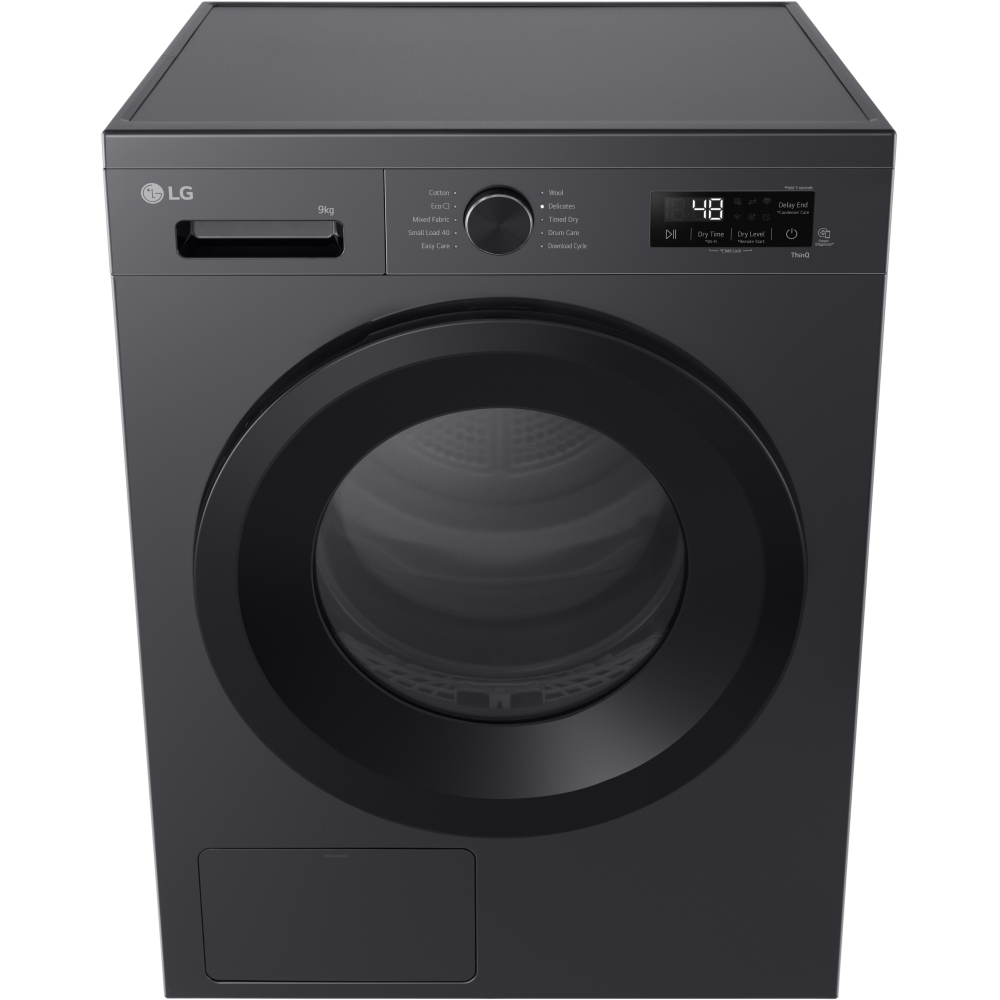 LG RHX1009NMK Heat Pump Tumble Dryer, 9kg, Grey, A+++ Rated