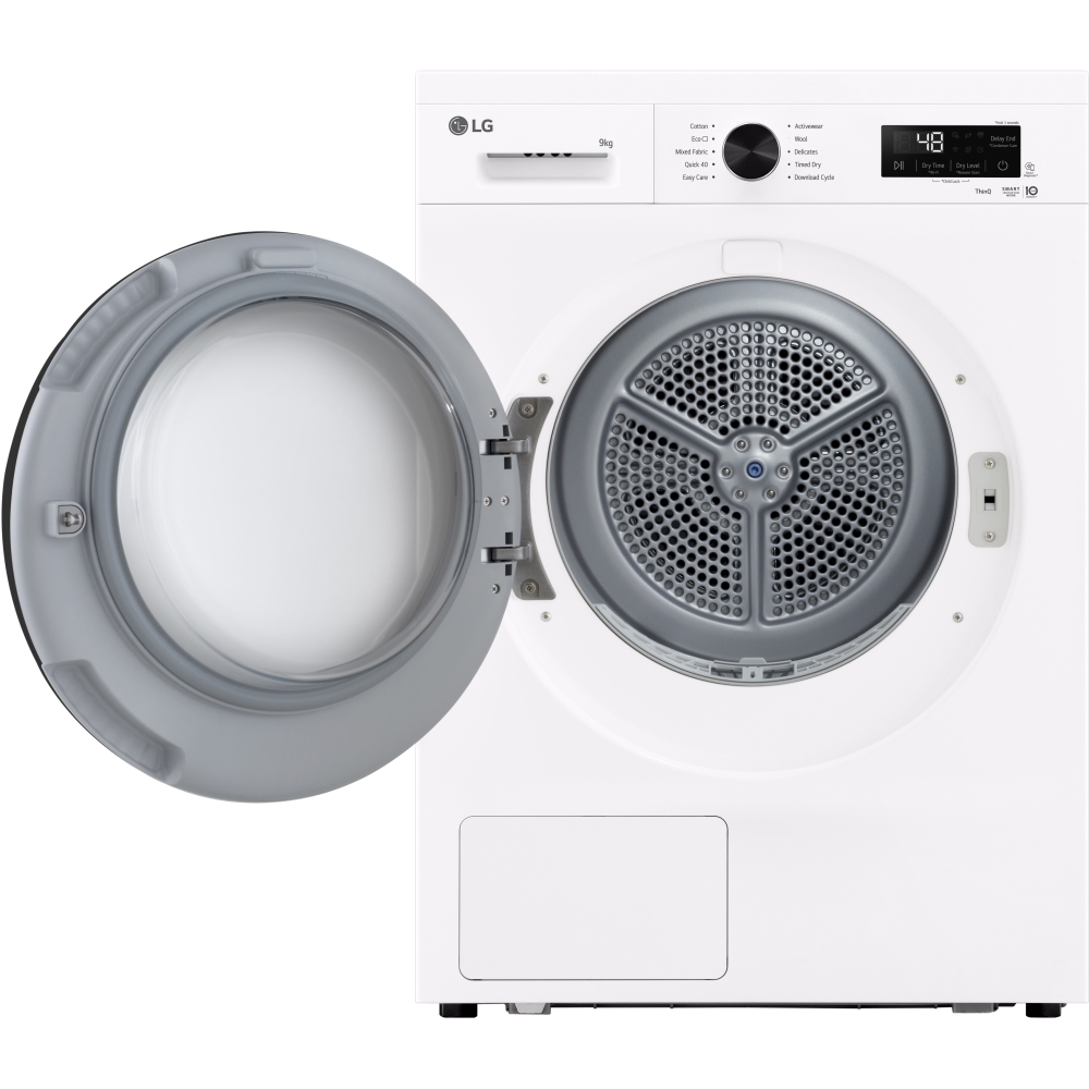 LG RHX1009NWK Heat Pump Tumble Dryer, 9kg, White, A+++ Rated