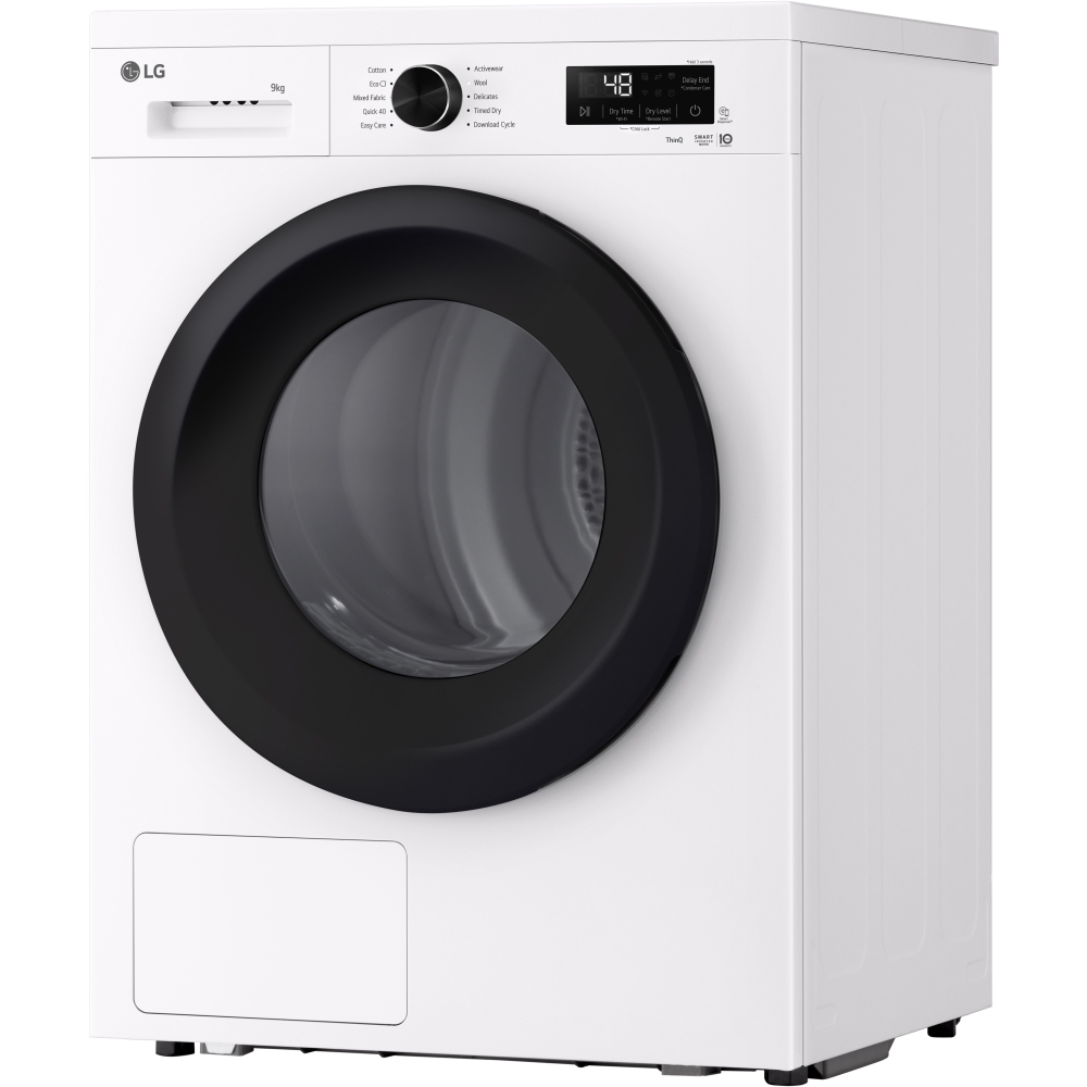 LG RHX1009NWK Heat Pump Tumble Dryer, 9kg, White, A+++ Rated