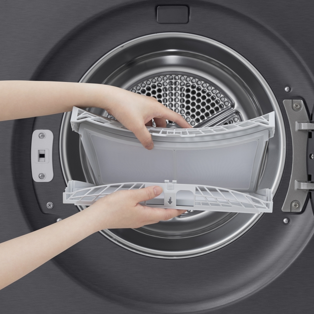 LG RHX7009TBB Heat Pump Tumble Dryer, 9kg, Black, A+++ Rated