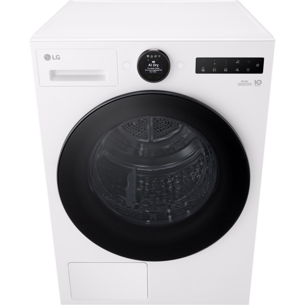 LG RHX7009TWB Heat Pump Tumble Dryer, 9kg, White, A+++ Rated