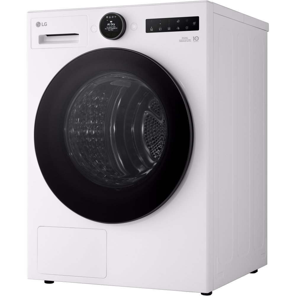 LG RHX7009TWB Heat Pump Tumble Dryer, 9kg, White, A+++ Rated