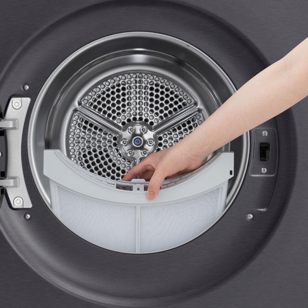 LG RHX7010TBB Heat Pump Tumble Dryer, 10kg, Black, A+++ Rated