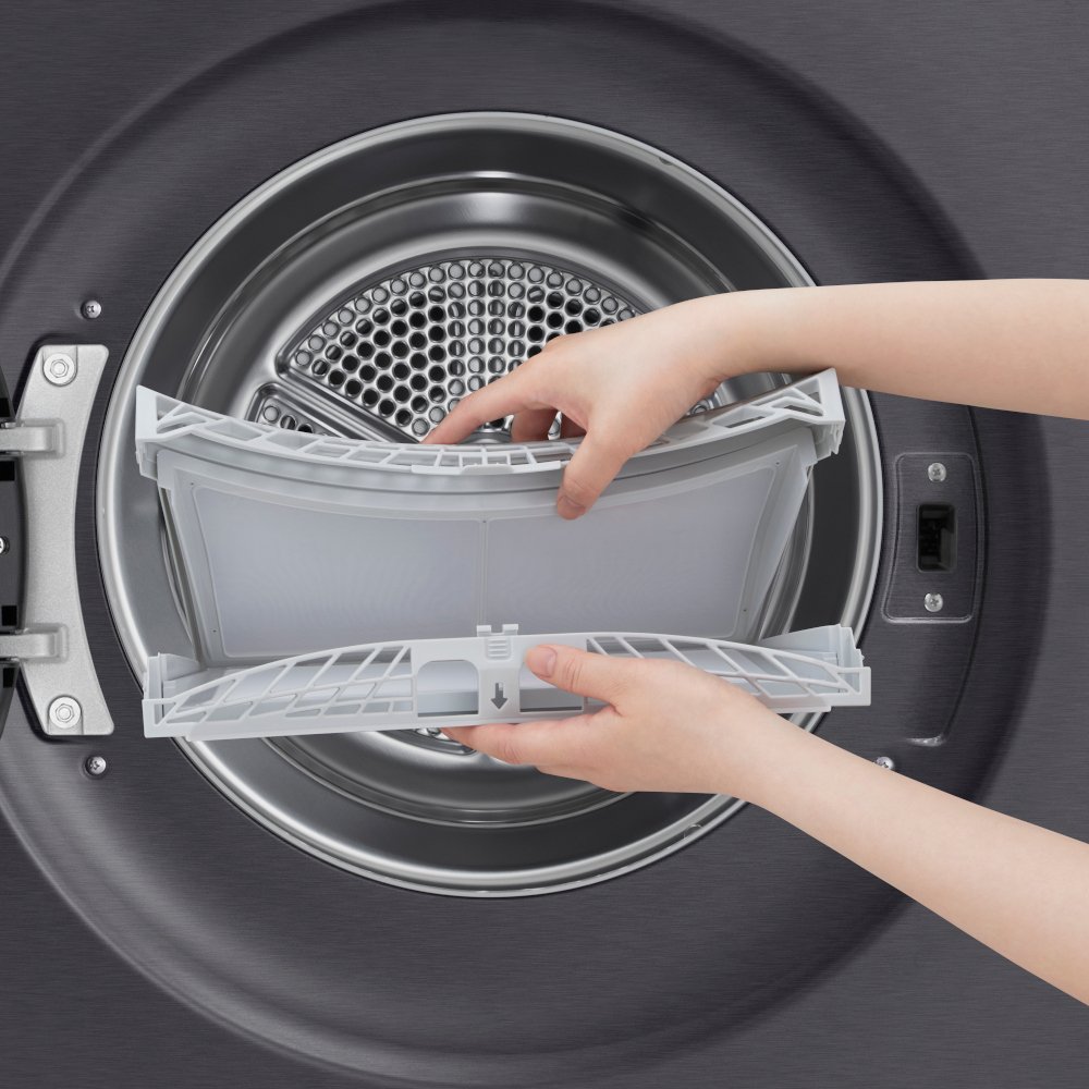 LG RHX7010TBB Heat Pump Tumble Dryer, 10kg, Black, A+++ Rated