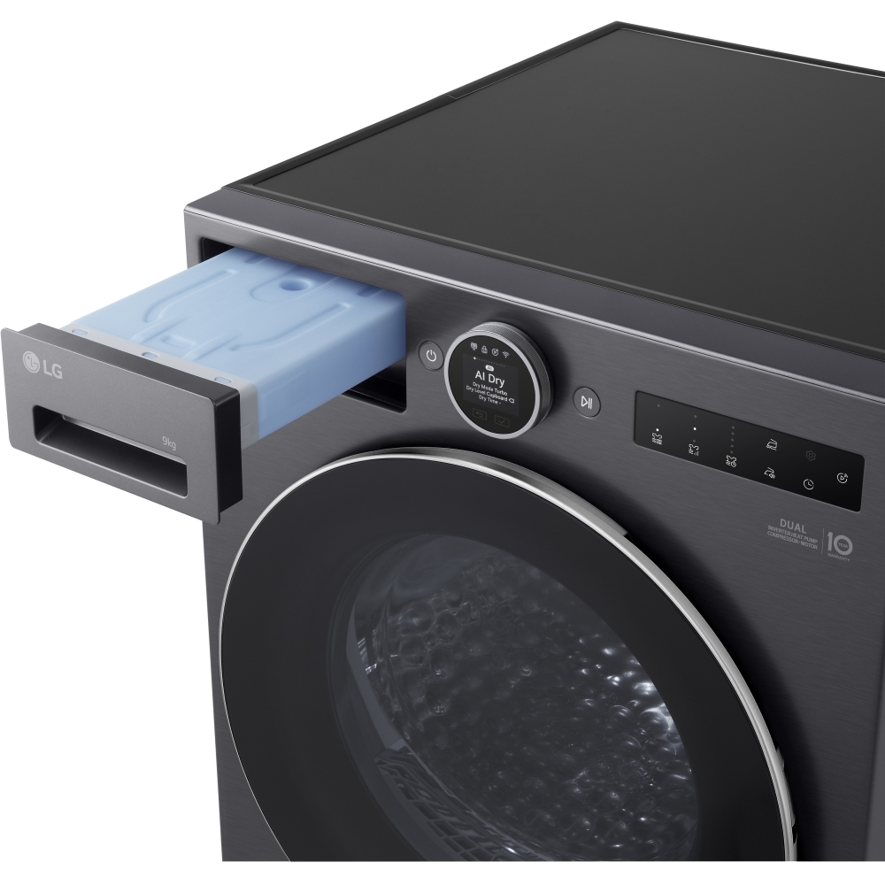LG RHX9009TBC Heat Pump Tumble Dryer, 9kg, A+++ Rated