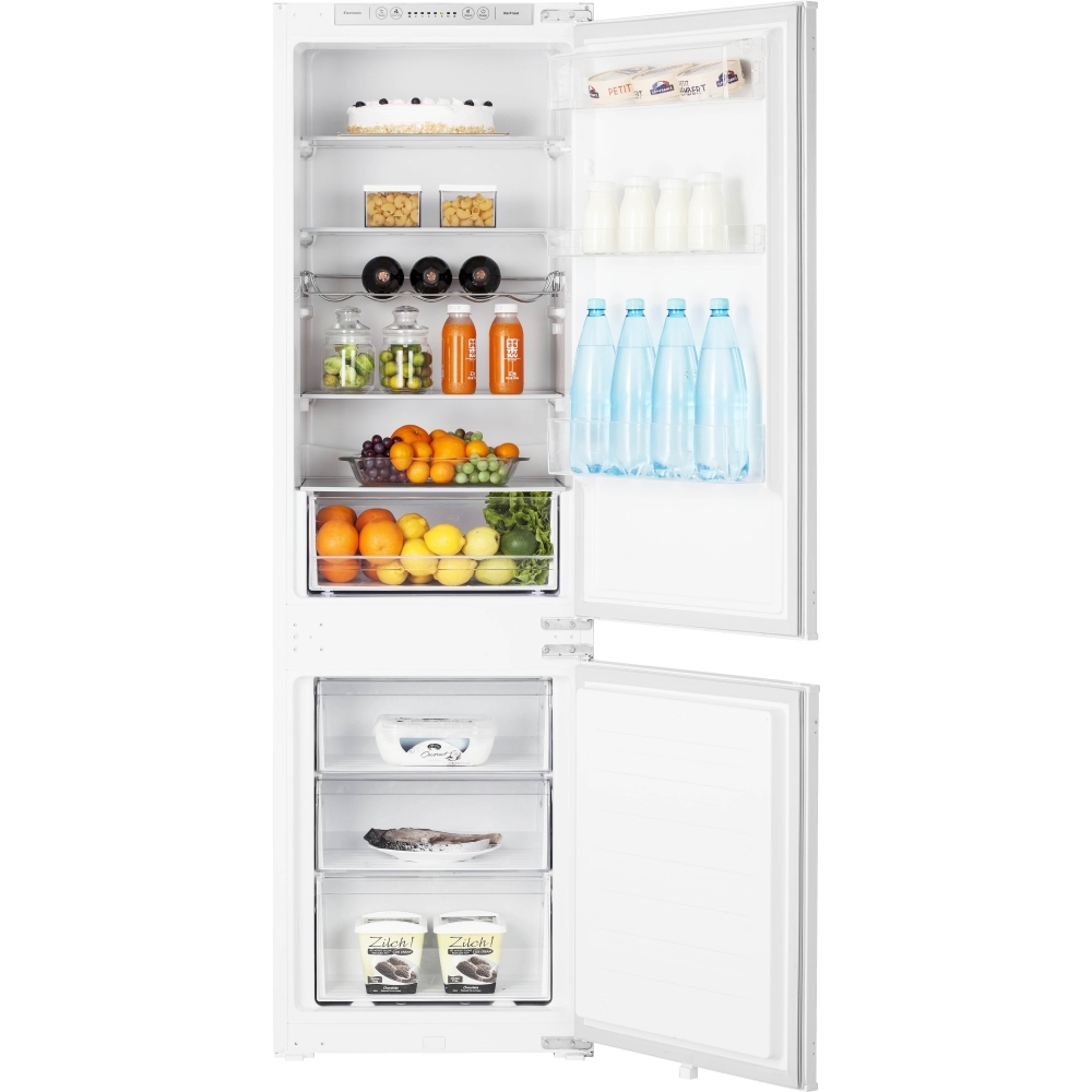 Hisense RIB312F4AWE No Frost Integrated Fridge Freezer, Sliding Hinge, 70/30, White, E Rated